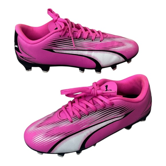 Puma Ultra Play Pink Black Soccer Cleats Girl’s Youth Size 5 - Picture 1 of 13